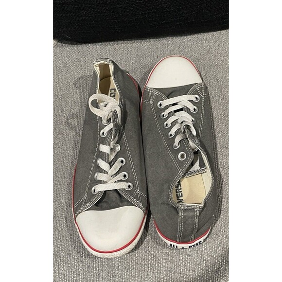 Converse Women CTAS Gray‎ Canvas Low Top Sneakers with Red Trim, 113896F, Size 8 - Picture 5 of 8